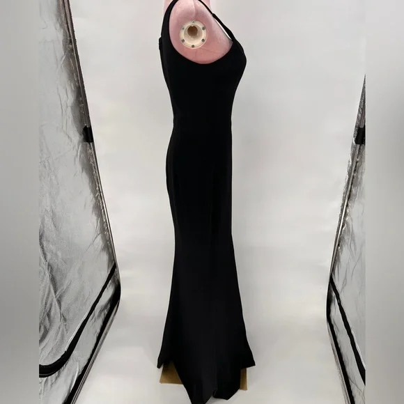 NWT Dress The Population Iris Slit Crepe Gown - Picture 9 of 15